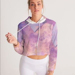 Crystalline Explosion crop hoodie by 7 Palms Clothing